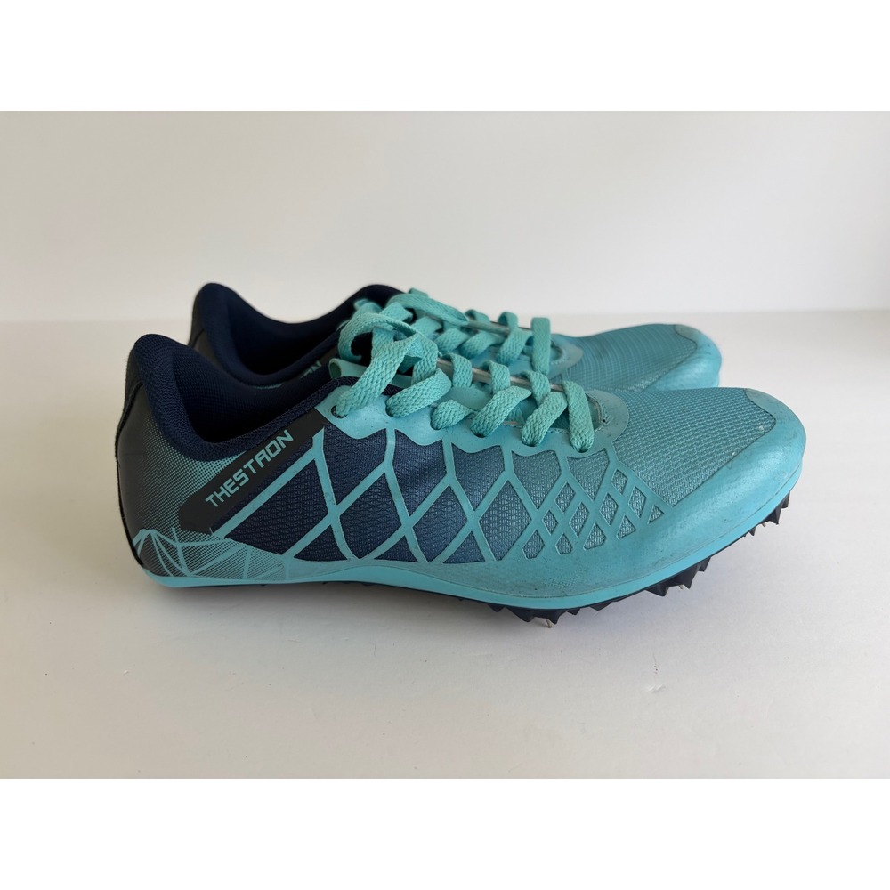 Thestron Track and Field Spikes Teal Navy Blue Athletic Shoes Women 6 EUR 36